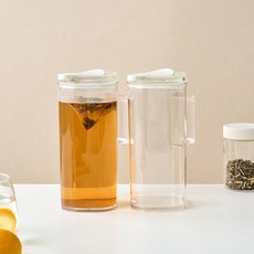 모던하우스 원터치 오픈 트라이탄 냉장고 물병, 크림, 1.2L, 2개