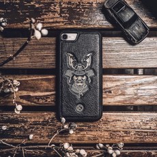 Keyway Design 武士之魂 金屬皮革手機殼, 1個, iPhone X/Xs