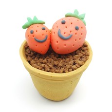 화분도 먹는 딸기 슈가클레이 화분컵케이크 만들기 1인 DIY 세트, 2개, 180g