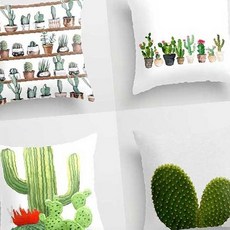 거실 침실 식물 패턴 쿠션 커버 사각 방석 덮개 홈 데코 패브릭 인테리어 소품