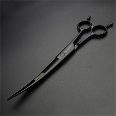 專業寵物美容剪刀7寸泰迪狗狗剪毛剪刀套裝 (平剪/V齒牙剪/翹剪/彎剪), 黑色7寸上翹剪, 1個