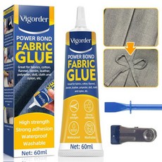 패브릭 글루 영구용 의류용 영구 세탁 가능 면 데님 가죽 폴리에스터에 적합 빠른 수리 DIY 공예 인형 액세서리용 60ml, 패브릭 글루 영구용 의류용 영구 세탁 가능 면 데님 가