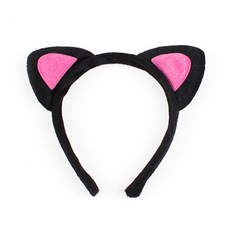 파리스 고양이머리띠 블랙, 1개