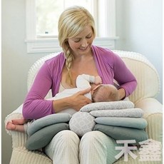 Q貝比 哺乳枕頭 吐奶枕 新生嬰兒餵奶枕 寶寶多功能可調節高度授乳枕 防溢奶枕