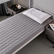 라텍스 토퍼 바닥 메모리폼 싱글 매트리스, 베이지