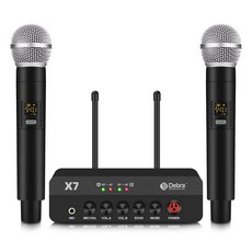 가라오케 채널 무선 마이크 시스템 리버브 교회용 광섬유 인터페이스, 1. X7 Karaoke mic Set, 1개