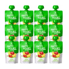 LOME HAPPY HOURS 果泥 綠色景觀口味 嬰幼兒副食品 6個月以上適用, 12個裝, 100ml