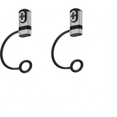 샥즈 오픈스윔 프로 S710 헤드폰용 2개 세트 휴대용 충전기 어댑터 USB-C에서 4핀 자기 충전 분실 방지 끈 포함 은색 해외 직배송, 2-PIN, Silver