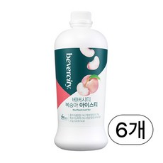 세미 베버시티 복숭아 아이스티, 2kg, 6개
