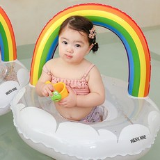 위크나인 레인보우튜브 유아 보행기 튜브, 레인보우, 1개