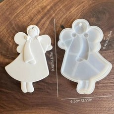 신상품개 크리스마스 트리 장식품 석고 콘크리트 레진 몰드 천사 사랑 실리콘 공예, 기본, 6. A5