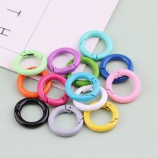 24mm 오픈형 컬러 오링 원터치 연결고리 키링 O링 연결 개고리 부자재 diy, 화이트, 1개