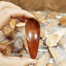 迷你木勺 調料勺 食品級安全 適用於茶葉罐 咖啡粉 奶粉, 迷你6.8*2.5CM楠木深色一支, 1個