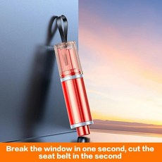 자동차 망치 유리창 파괴기 휴대용 벨트 커터 생명 탈출, 1. 81.5mm red, 1개
