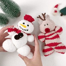 [TD] 크리스마스 뽀글이 양말 인형 만들기 (3종 택 1), 2. 1인용 눈사람