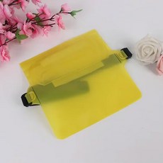 3층 고방수 밀봉 전화기 수중 파우치 대형 드라이백 투명 휴대폰용, Yellow