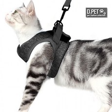 바이나우 고양이 전용 하네스 세트, [on]에어쿠션하네스SET-그레이L, 1개