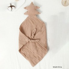 嬰兒禮盒 套裝 動物搖鈴安撫奶嘴鏈 伴手禮, 棕色安撫巾, 無