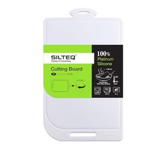 SILTEQ 깨끗한 미카타 백금 실리콘으로 만든 반올림하고 끓여서 살균 할 수있는 도마 L 사이즈 화이트, 1개, 상세페이지 참조