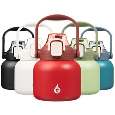 BJPKPK 스테인리스 푸시 오픈 핸들 워터보틀 1035ml 레드, 20 Ounces, 50.8ml(20온스)