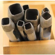 가죽 펀칭 구멍 치즐 스트랩 타공 공구 도구, 1개, 내경 5mm 약 4.4x4.4mm