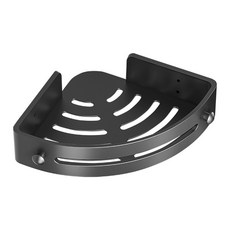 曼德旺 浴室三角置物架 免打孔壁掛式 浴室收納架 廁所置物架 無痕置物架, 塑料款浴室三角置物架【黑色】