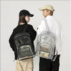 투명 야구 직관 가방 방수 백팩 pvc 야구가방, 1개, 블랙