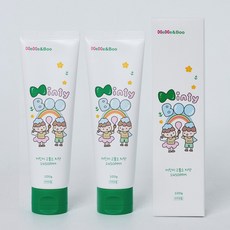 미미엔부 민티부 1450ppm 고불소 어린이치약 민트향, 2개, 100g