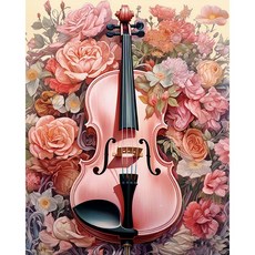 서은이네 DIY 보석십자수 캔버스형 세트40X50cm, 1세트, NANA-10 바이올린