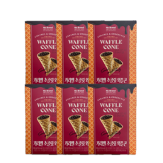 노브랜드 카라멜 초콜릿 와플콘, 6개, 180g