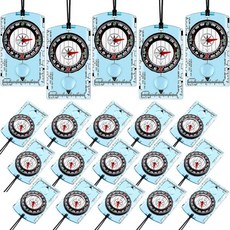 Geiserailie 20pcs 아크릴 오리엔티어링 컴퍼스 네비게이션 백패킹 보이 스카우트 등산 맵 리딩 서바이벌 아웃도어 캠핑용 블루