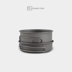 튜맨 티타늄 EP 쿠커 세트 3 TIE-PS006 캠핑 낚시 코펠, 실버, 1개