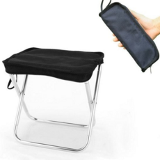 초경량 접이식 의자 낚시용 야외 알루미늄 캠핑 접이식 의자 휴대용, A급-블랙