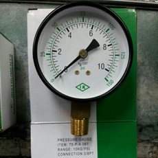 IK 壓力計 10KG/PSI 分牙, 1個, 3分牙 3"錶面 20KG
