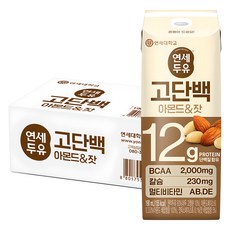 연세두유 고단백 아몬드 & 잣 두유, 190ml, 24개