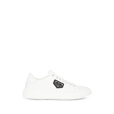 필립플레인 아이코닉 플레인 카프스킨 로우탑 스니커즈