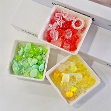 데코덴파츠 탑꾸파츠 비즈재료 랜덤믹스 50g x 3종 세트, 기본3, 1개