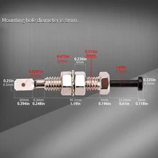 K0AF 후드 도어 핀 스위치 조절 알람 라이트 스크류 범용 자동차 경보 보안 트럭 액세서리, 01 2 pack, 01 안심배송
