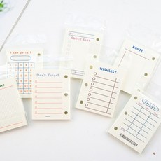 3공 A7 다이어리 속지 내지 12종 포카 포토카드 바인더 다꾸 다이어리꾸미기, 1개, 메모