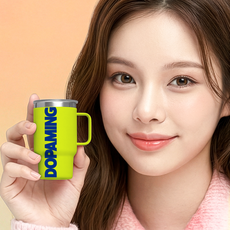 도파밍 미니텀블러 가벼운 머그 텀블러 컵, 1개, 120ml, 라임