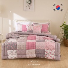 누솜 순면 100 따뜻한 광목 이불세트 SS/Q, SS이불+베개커버(1p), 도로시 핑크