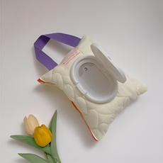 1tr 하트 유모차 아기용품 물티슈케이스 기저귀 가방 누빔파우치 휴대용 티슈파우치 아기템, 베이비그린