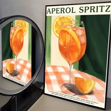 와인 아페롤 스프리츠 포스터 셀프 접착 스티커는 벽면에 적합하며 방수 방습 기능이, K. z18