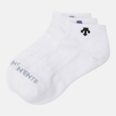 [백화점 정품] 데상트 DESCENTE 양말 KQF SP323USO77-WHT 스포츠베이직 쿼터삭스 (3켤레 1SET) WHITE