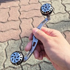 씨호크 BDA130 베이트릴 파워 더블핸들 시마노 다이와 호환 튜닝핸들, 블랙/건스모크, 1개