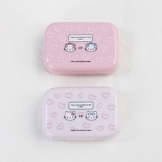 하트냥 렌즈통 렌즈 케이스 거울 집게 흡착봉 2개