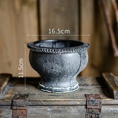 골동품 풍화 도자기 화분 소박한 클레이 발코니 장식 실용적인 사무실 책상 시대를 초월한, 10 52