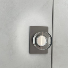 아이그루트 크리스탈 방문손잡이 원형 안심도어록 레바손잡이 503, 1개, 차콜그레이