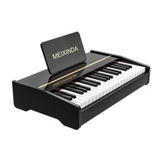 미니피아노 연습용 우드 초보자 악기 37키 건반, 1개, G. 6162 데스크탑블랙 37키