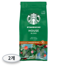스타벅스 하우스 블렌드 분쇄원두 핸드드립, 핸드드립(중간), 200g, 2개